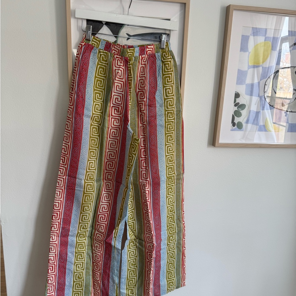 Verge girl Colorful Striped Wide-Leg Pants
